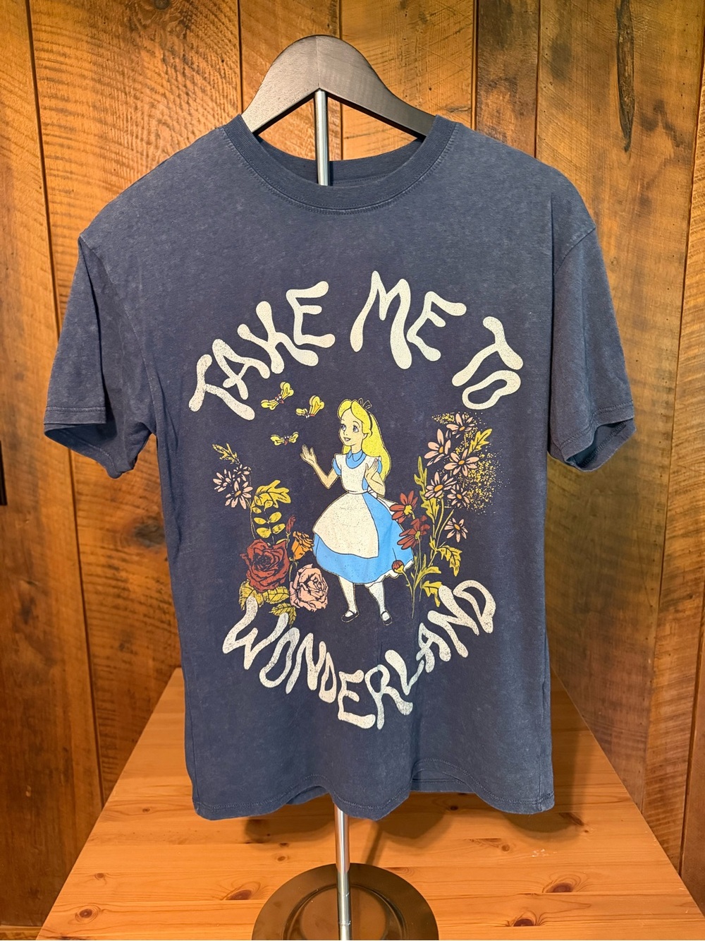Disney Navy 'Take Me to Wonderland' Alice Graphic Tee Size XS Disney Vacation